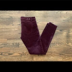 CAbi Corduroy Burgundy Jeans; Size 4